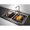 Мойка OMOIKIRI AKISAME 100-2-GM-L нерж.сталь/вороненая сталь 4973103